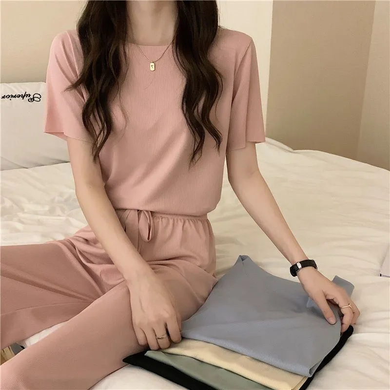 Pijamas Two Pieces Set Home Wear Nightwear