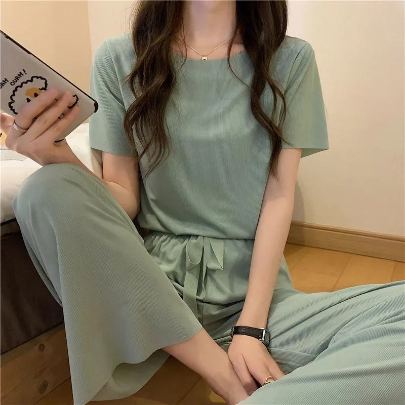 Pijamas Two Pieces Set Home Wear Nightwear