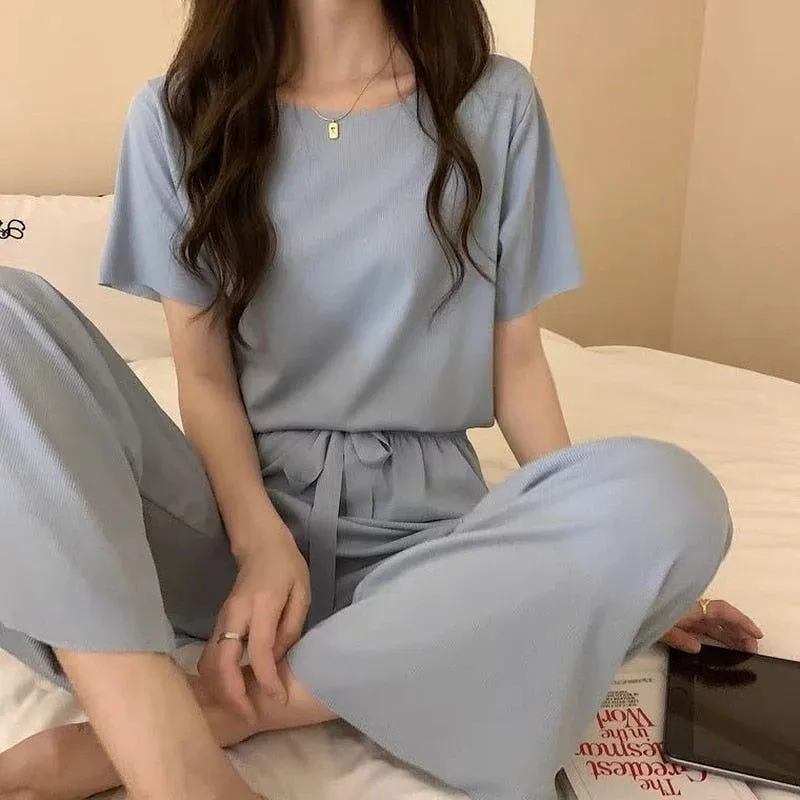 Pijamas Two Pieces Set Home Wear Nightwear