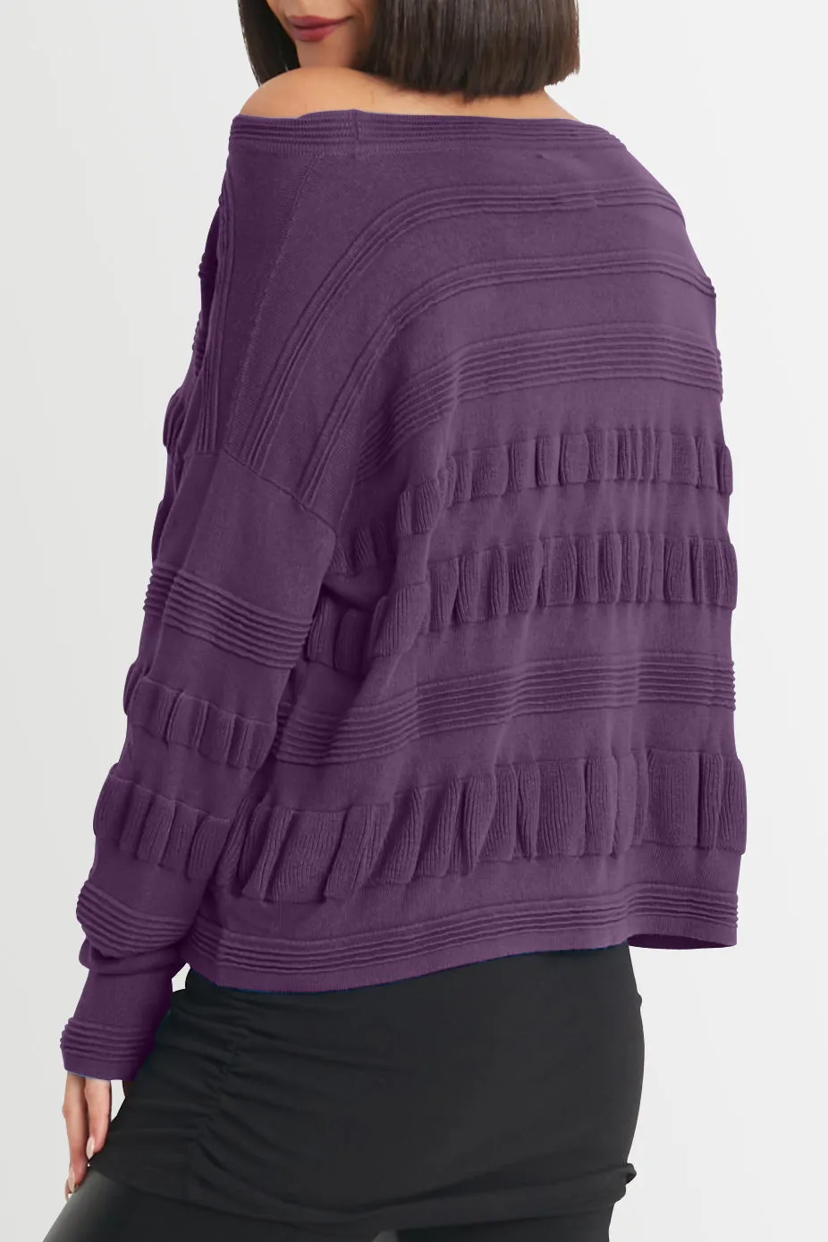 Pima Cotton Pucker Up Crewneck Sweater