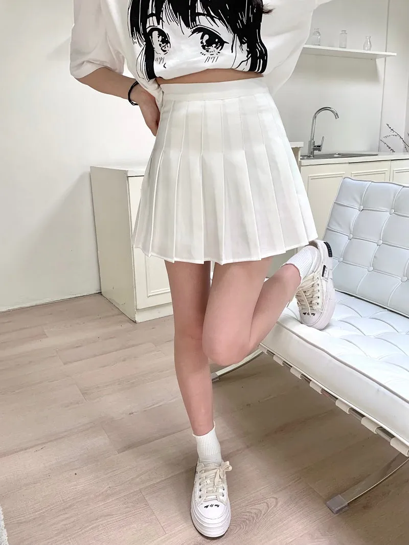 pleated commuter gray skirt