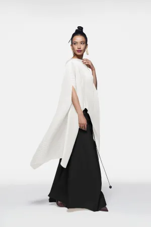 Pleated Long Poncho