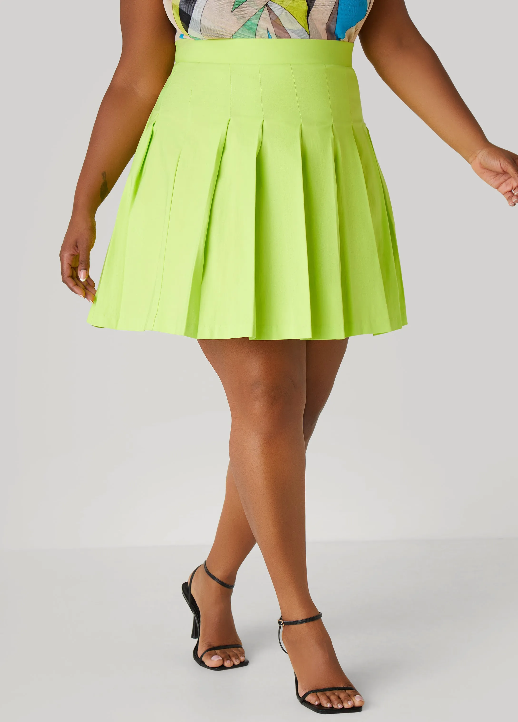 Pleated Mini Skirt