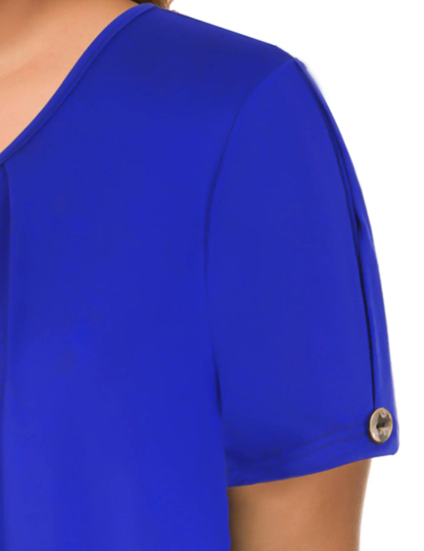 Plus Size Short Sleeve Flowy Top Casual Blouse Tunic