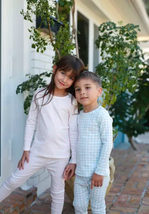 Pouf Blue Grid Pajamas
