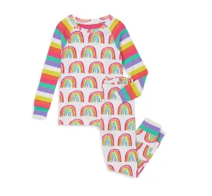 Pretty Rainbows Organic Cotton Raglan Pajama Set