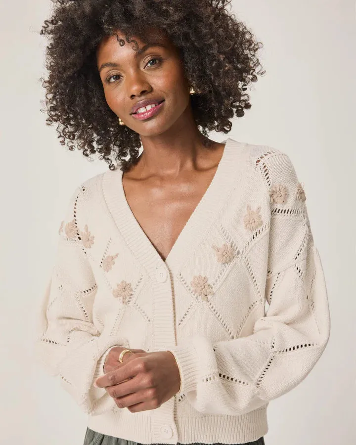 Primrose Sweater Cardigan - Moonstone