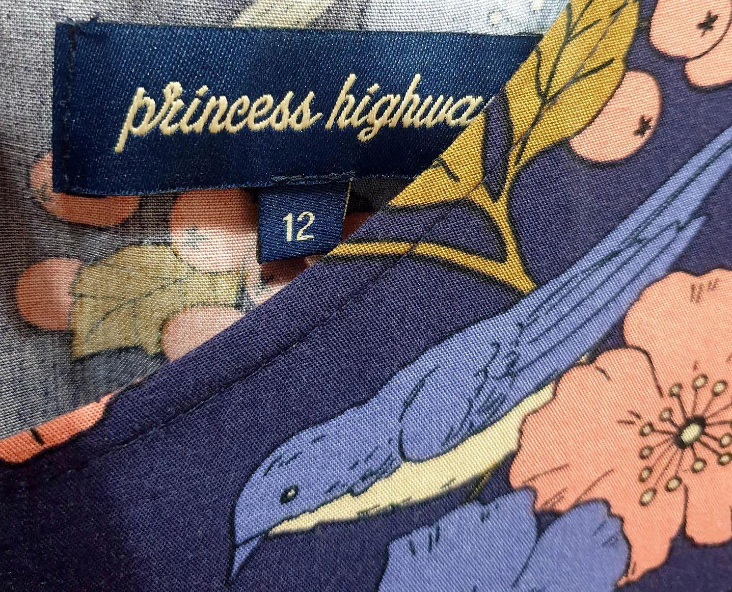 Princess Highway navy floral jumpsuit size 12