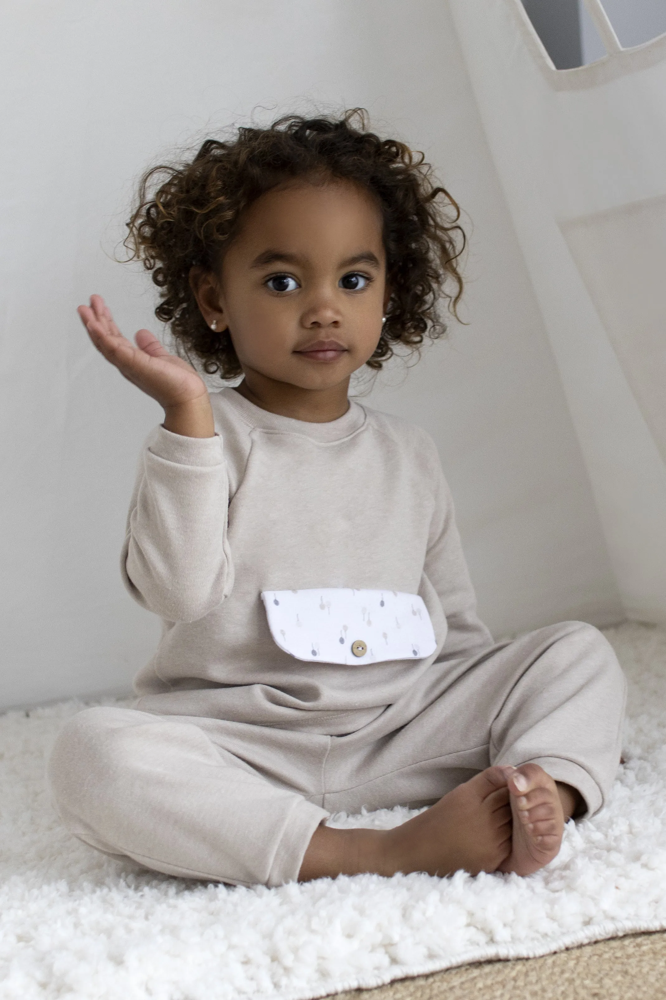 "Montana" Sand Balloon Print Tracksuit