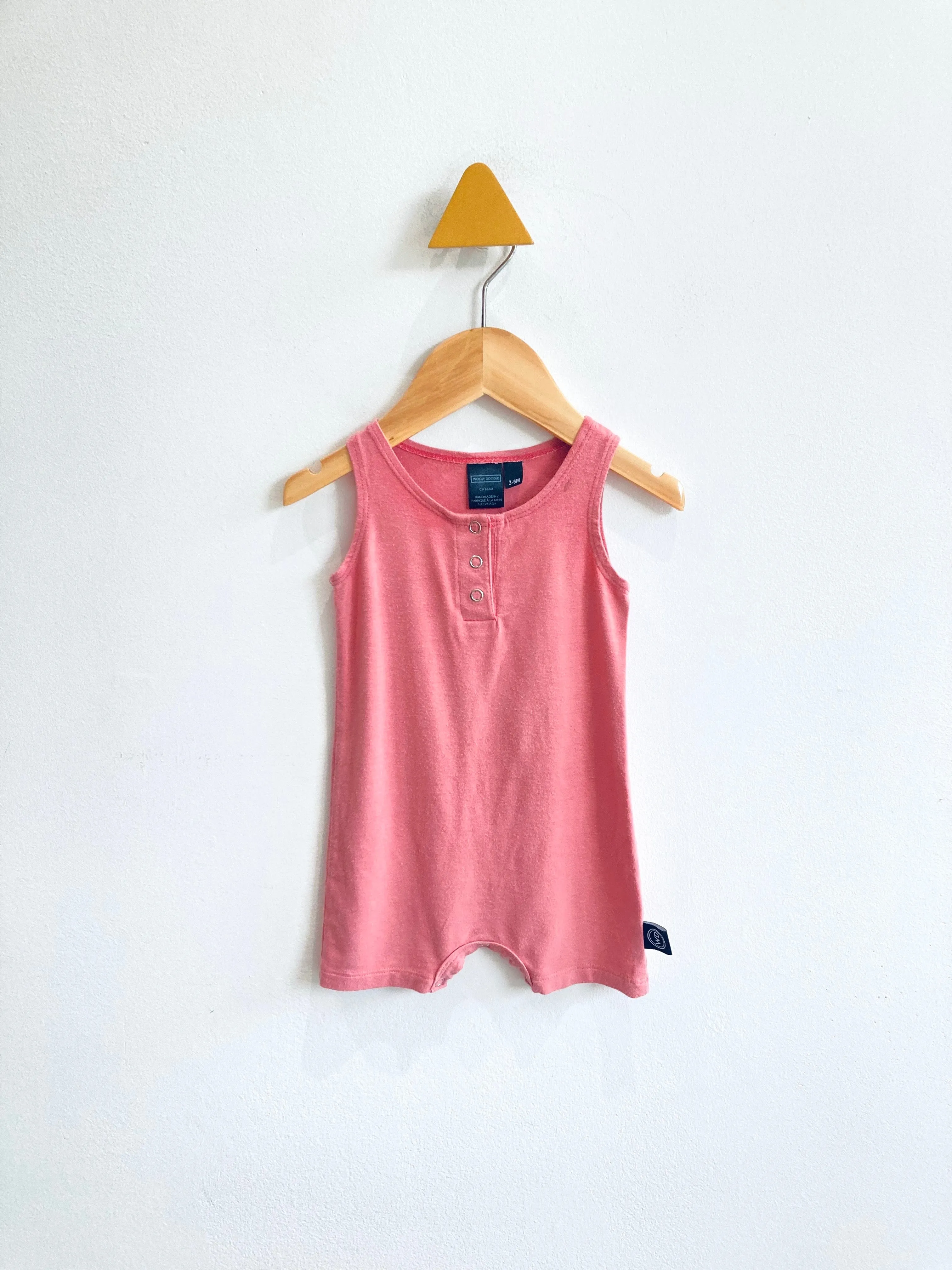 REALLY LOVED Henley Romper // 4-6M