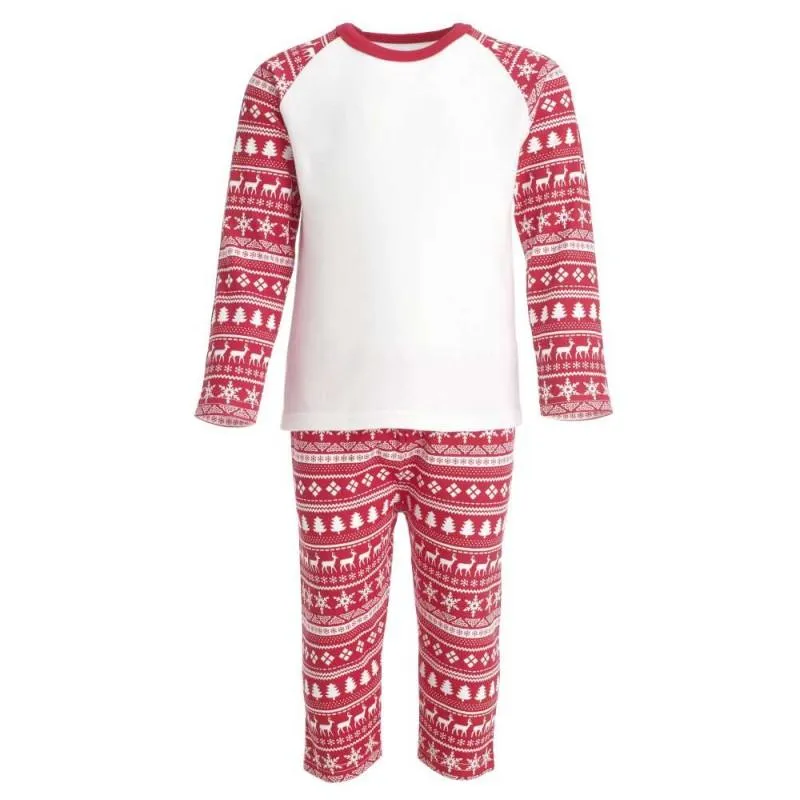 Red Christmas Inspired Design Pajamas Set - Why not Personalise me!