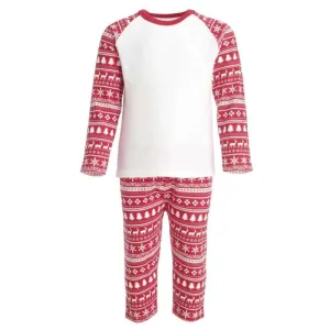 Red Christmas Inspired Design Pajamas Set - Why not Personalise me!