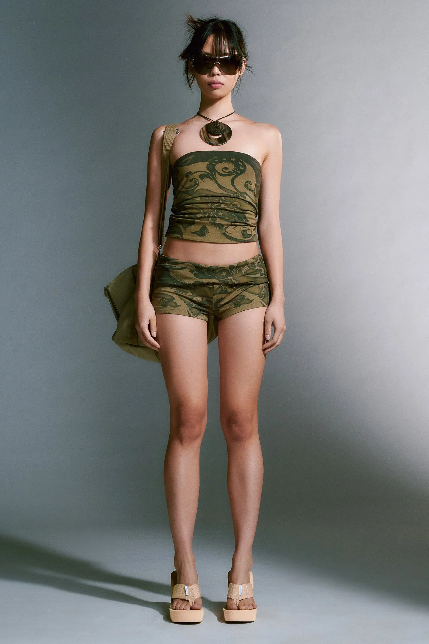 RHIANNON SHORT - GREEN : RIPPLE