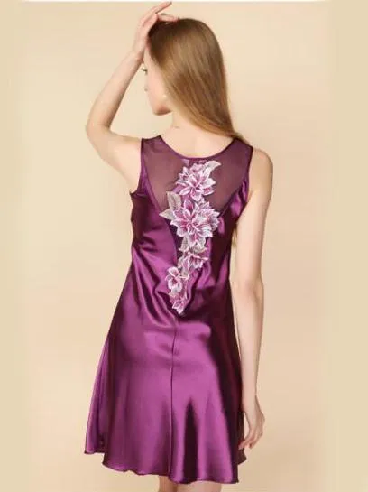 Rosy Floral Back Slip Dress