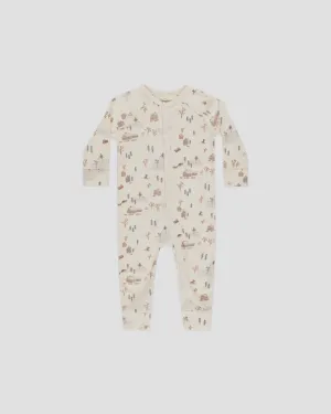 Rylee & Cru - Organic Long John Pajama - Winter Town