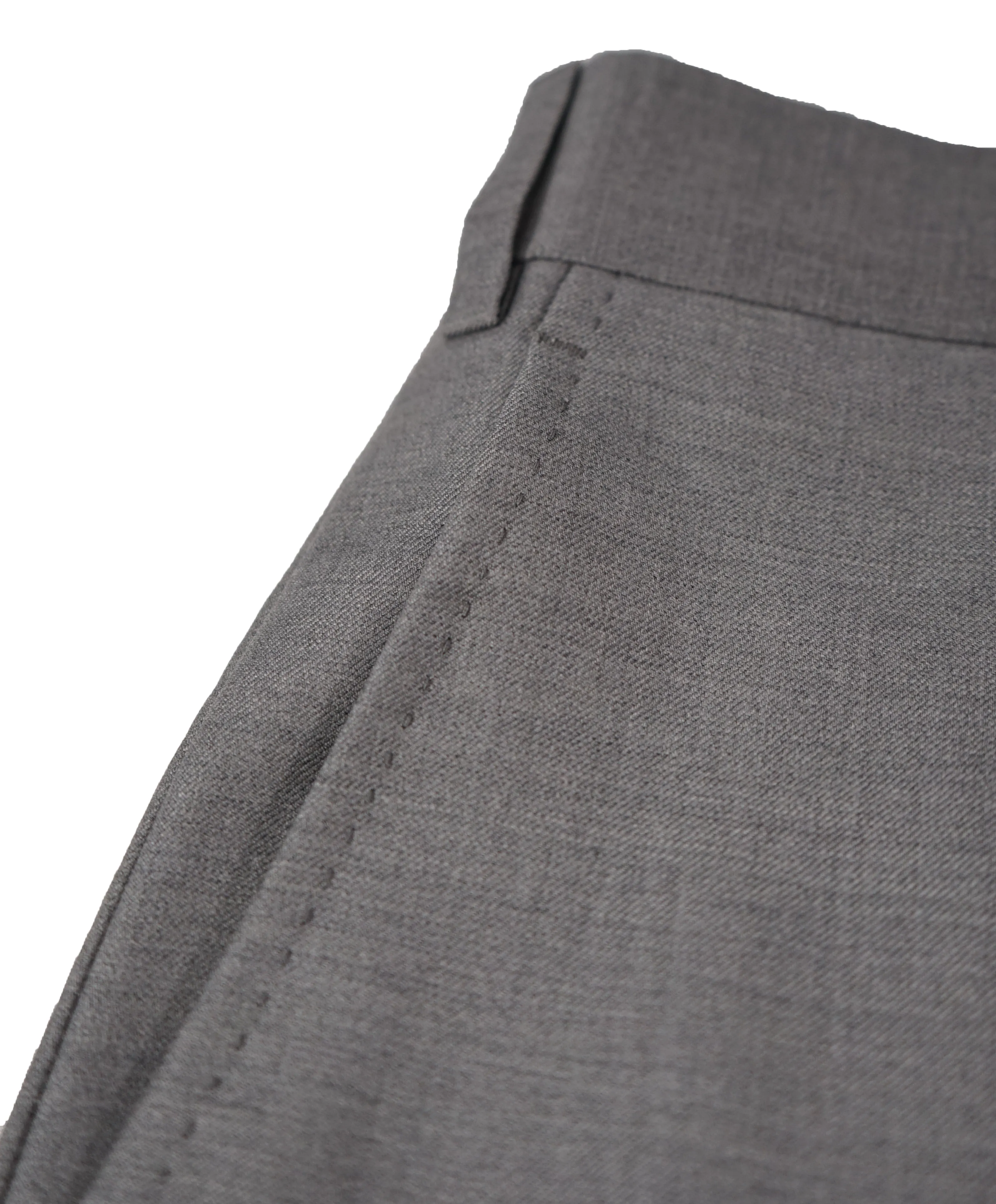 SAKS FIFTH AVE - Gray Wool MADE IN ITALY Flat Front Dress Pants -  38W
