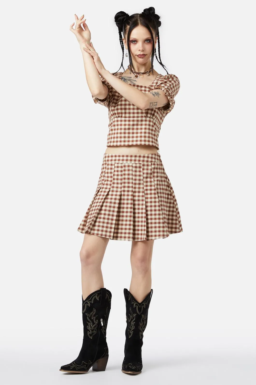 Saloon Gingham Skirt