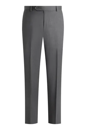 SAMUELSOHN LIGHT GREY SMART WOOL TROUSERS