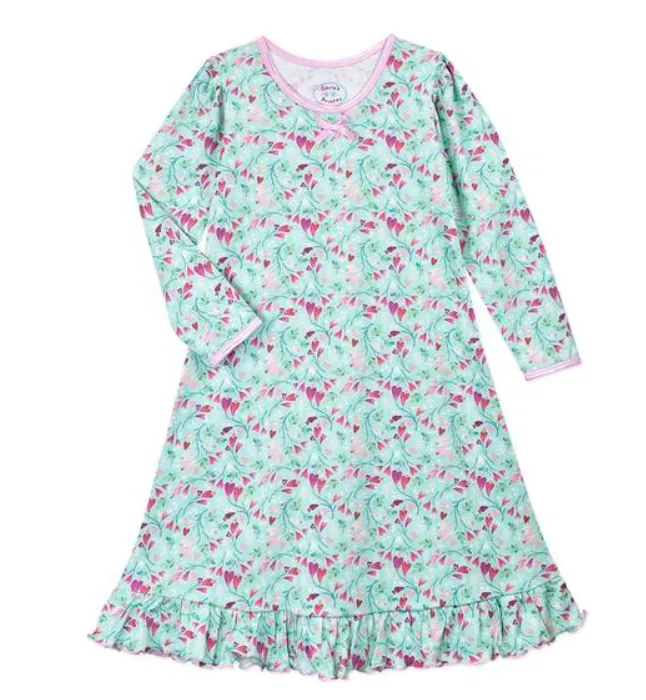 Sara's Prints Heart Floral Nightgown