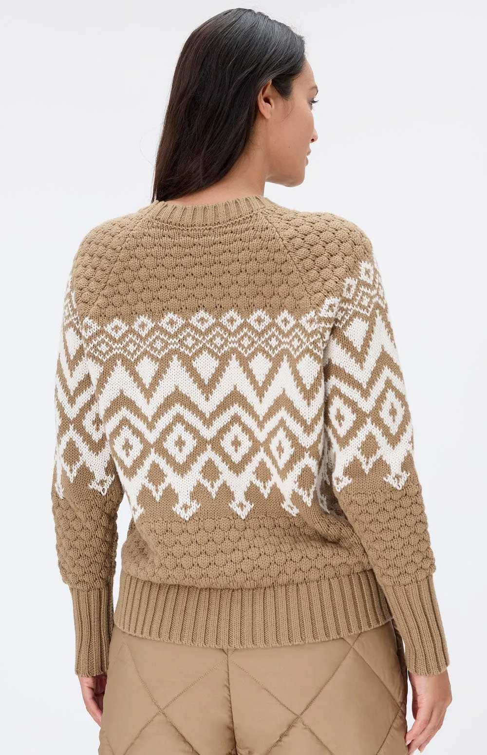 Selena II Crew Neck Sweater - Dark Khaki - SALE
