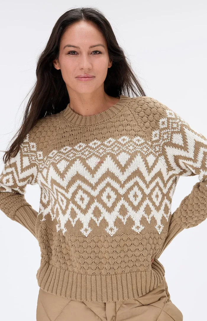 Selena II Crew Neck Sweater - Dark Khaki - SALE