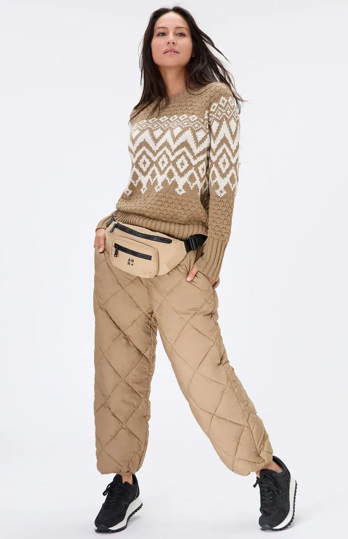 Selena II Crew Neck Sweater - Dark Khaki - SALE