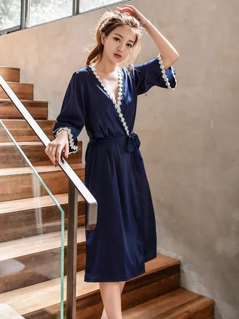 Sheer Slip Chemise with Nightie Robe