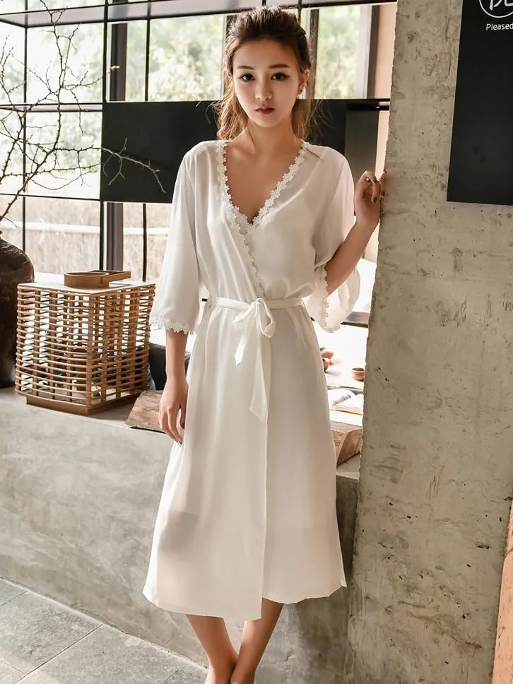 Sheer Slip Chemise with Nightie Robe