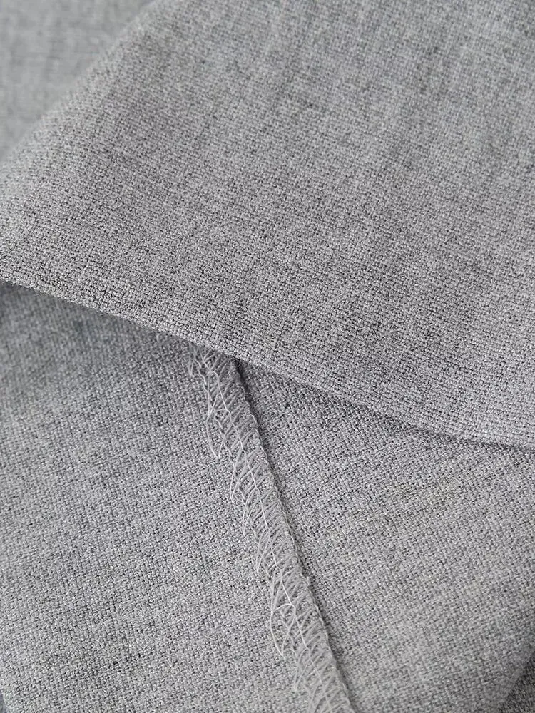 Sheila Pleated Low Waist Gray Micro Skorts