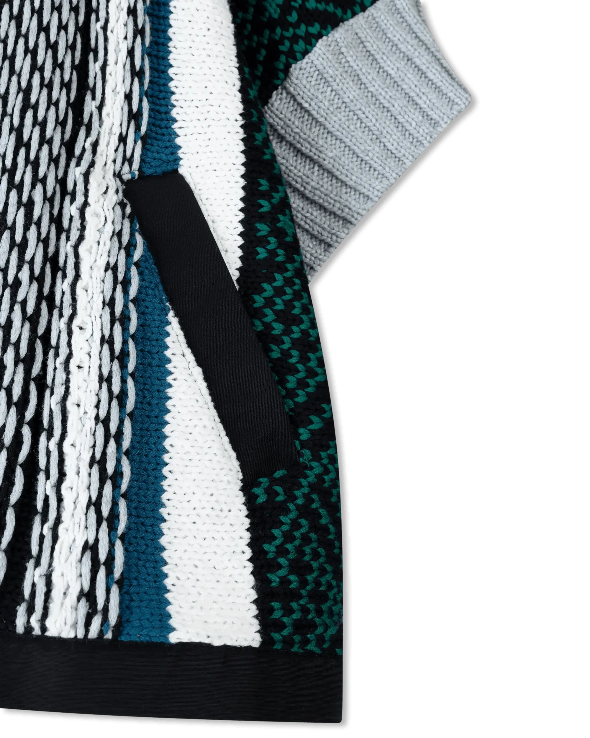 Short Sleeve Jacquard Knit Sweater