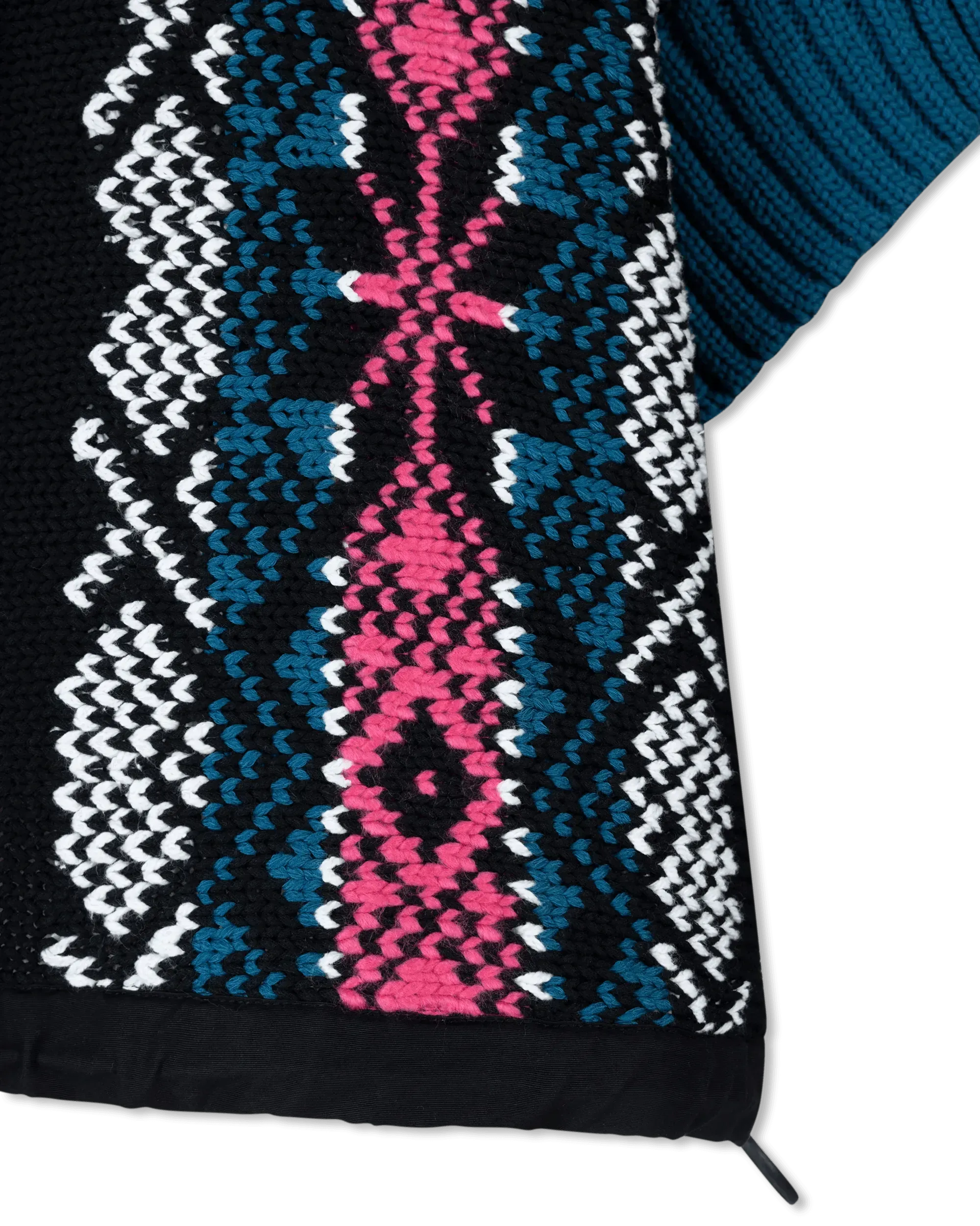 Short Sleeve Jacquard Knit Sweater