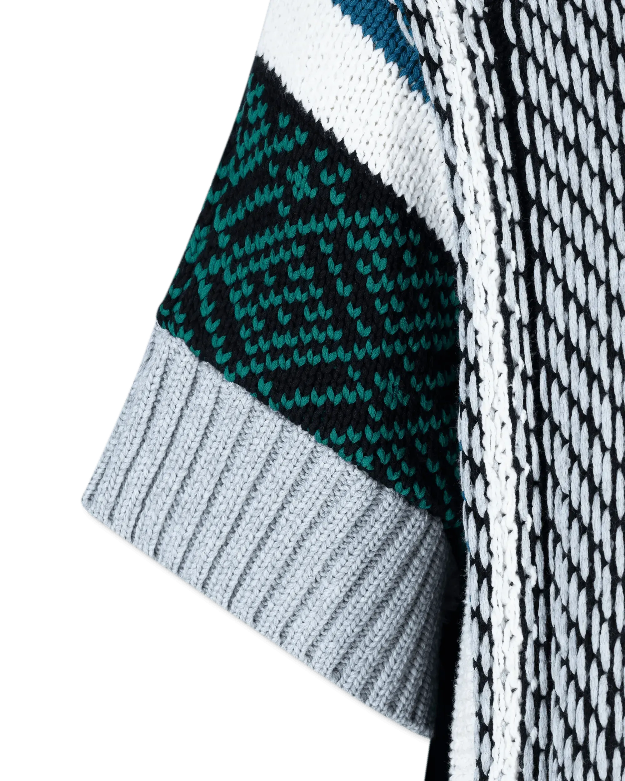 Short Sleeve Jacquard Knit Sweater