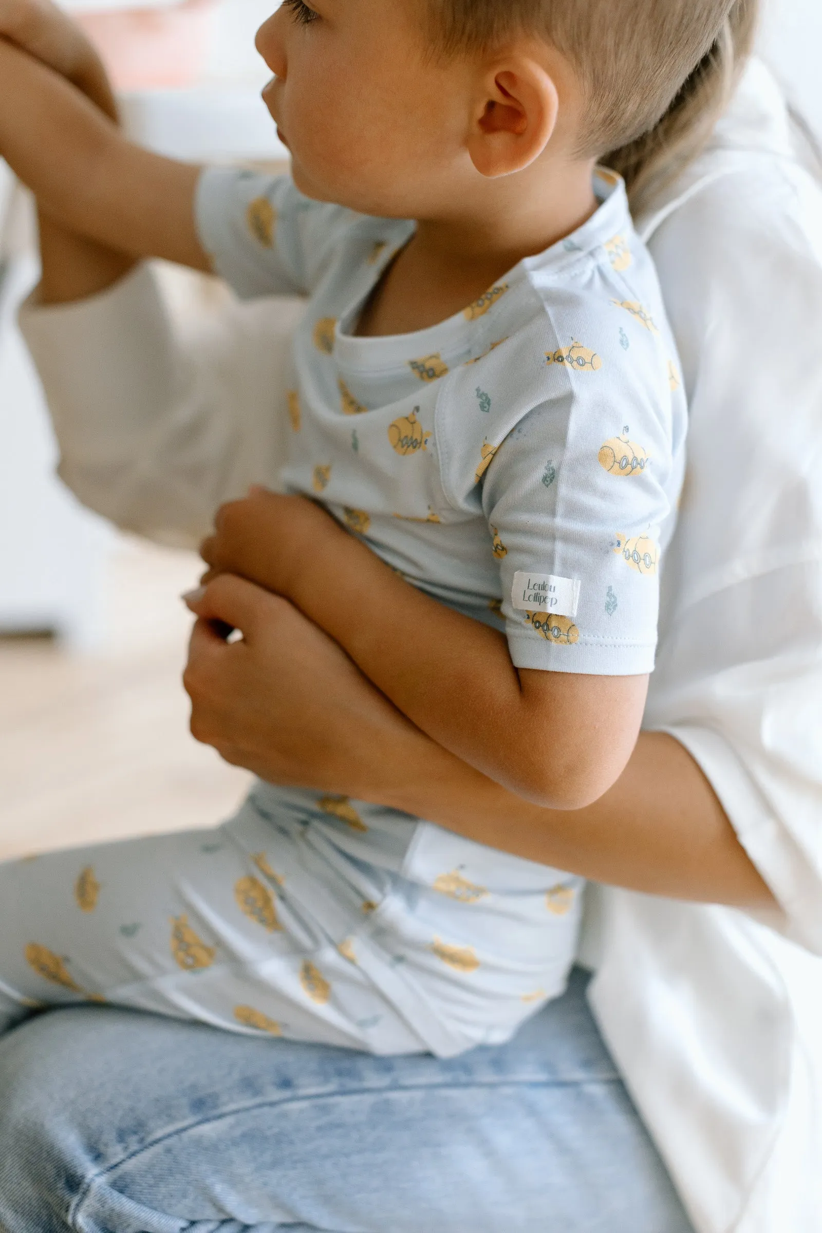Short Sleeve Long Pants Pajama Set - Ocean Explorer