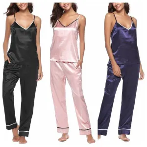 Silk Sling Plus Trousers Two-Piece Comfortable Pajamas