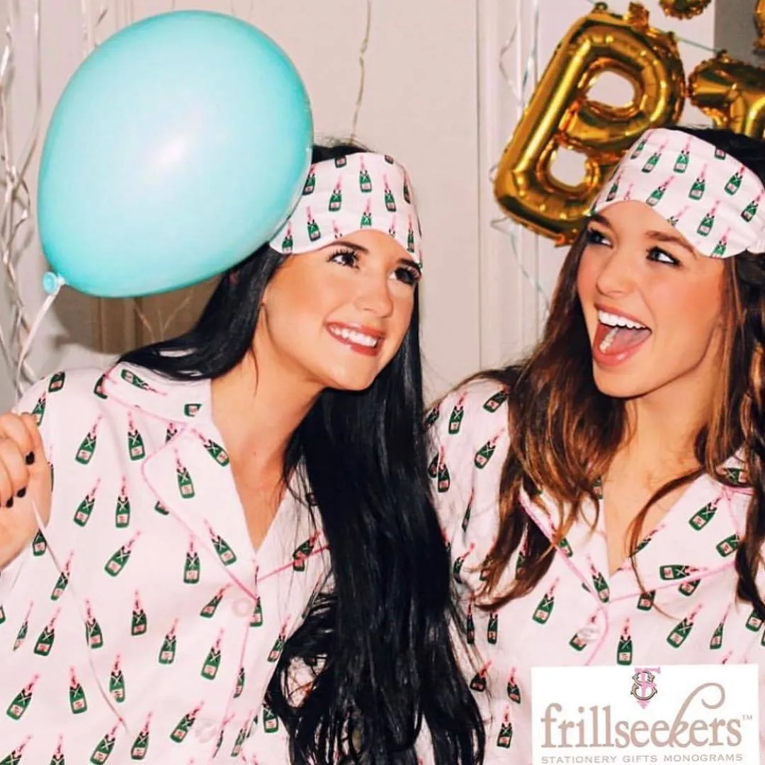 Sip Sip Hooray Champagne Pajama Shorts Set