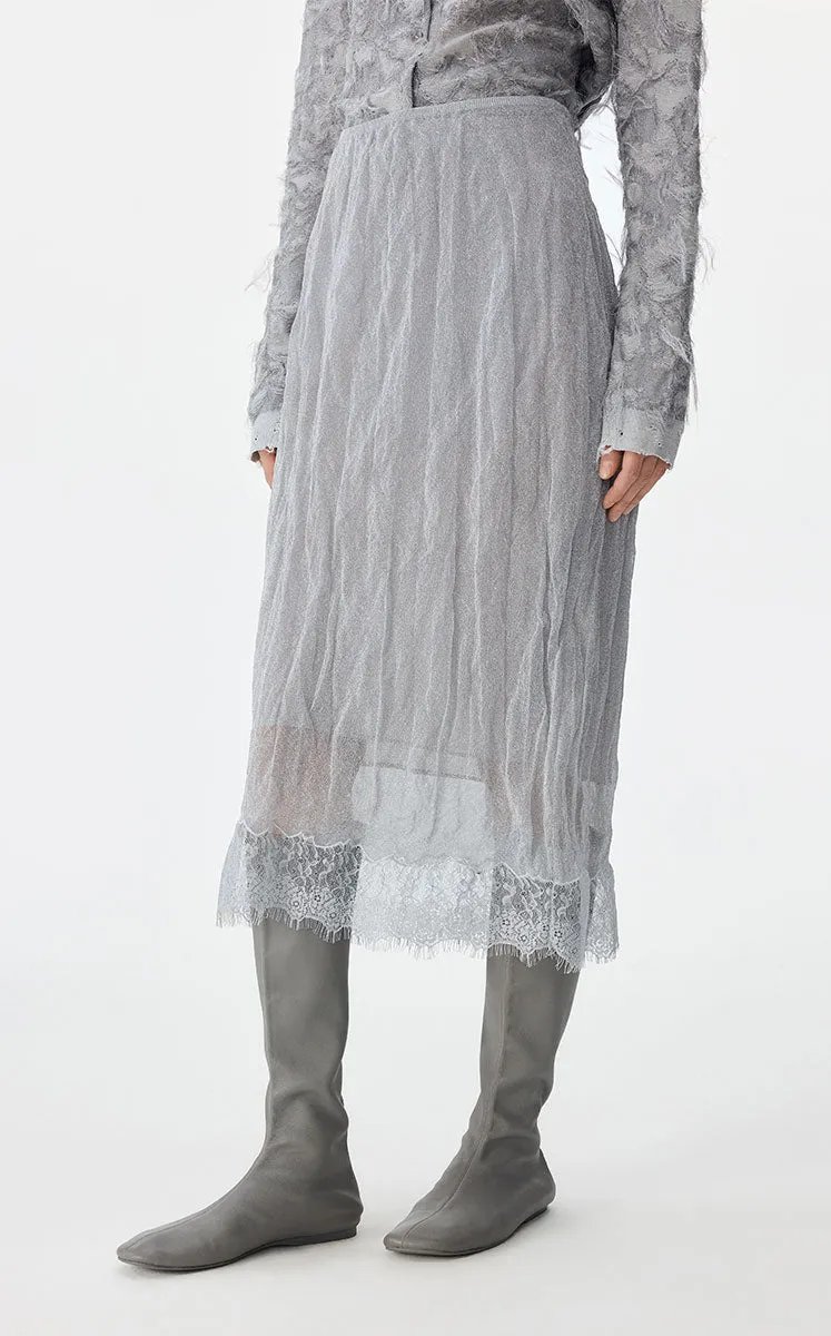 Skirt / JNBY Metallic Hybrid Midi Skirt