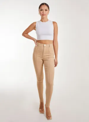 Slim Fit Seam Detail Trousers