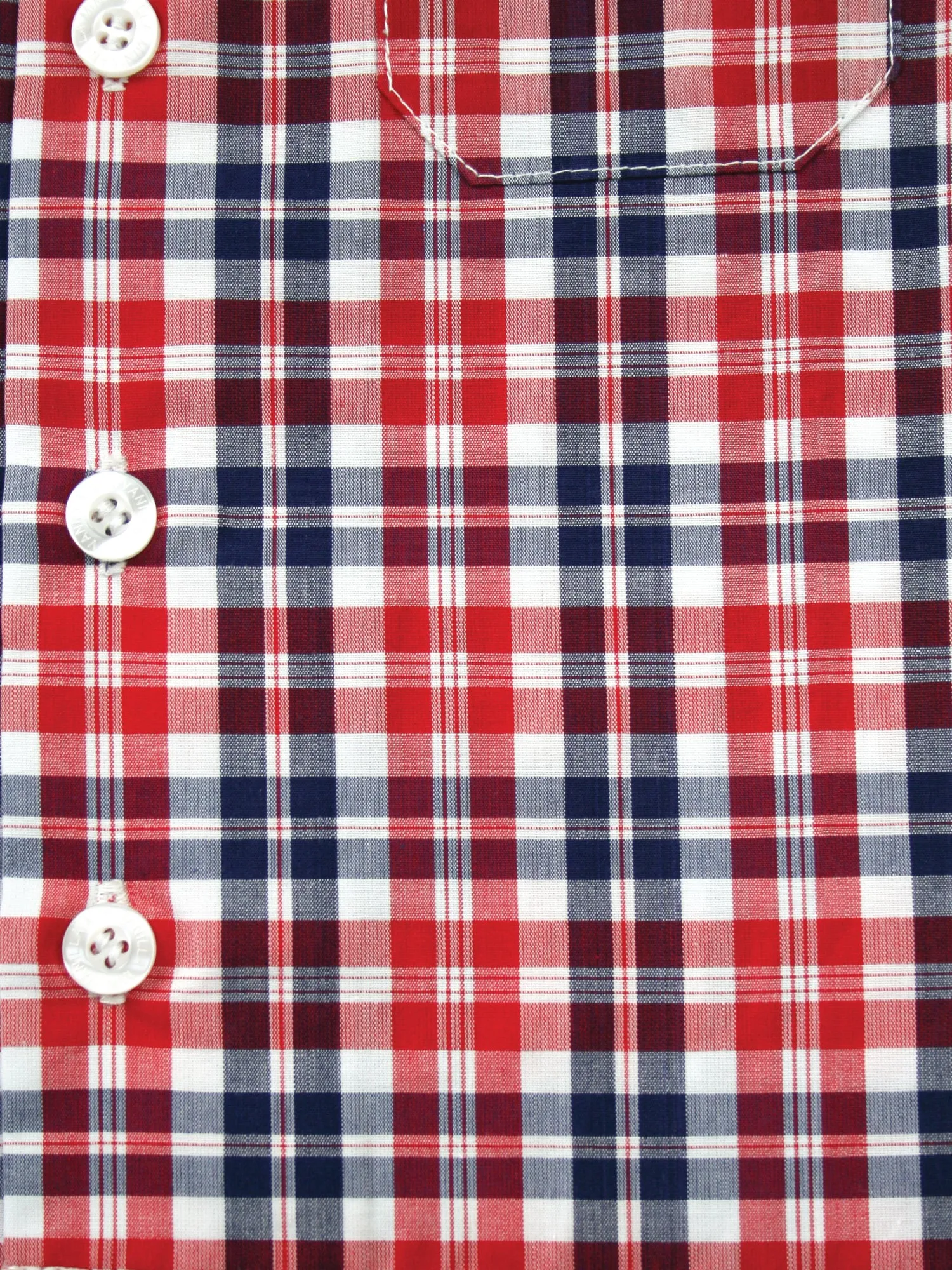 Summer Cotton Red Check Boys Traditional Pyjamas