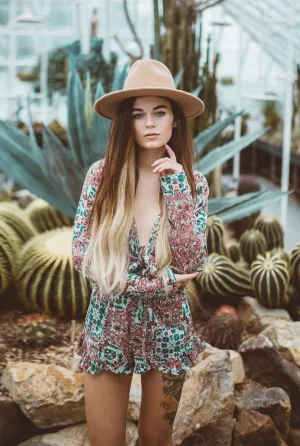SUNSET ROSE ROMPER