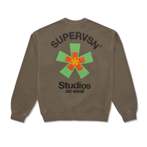 SUPERVSN Studio Starburst Crewneck Sweatshirt ' Brown'