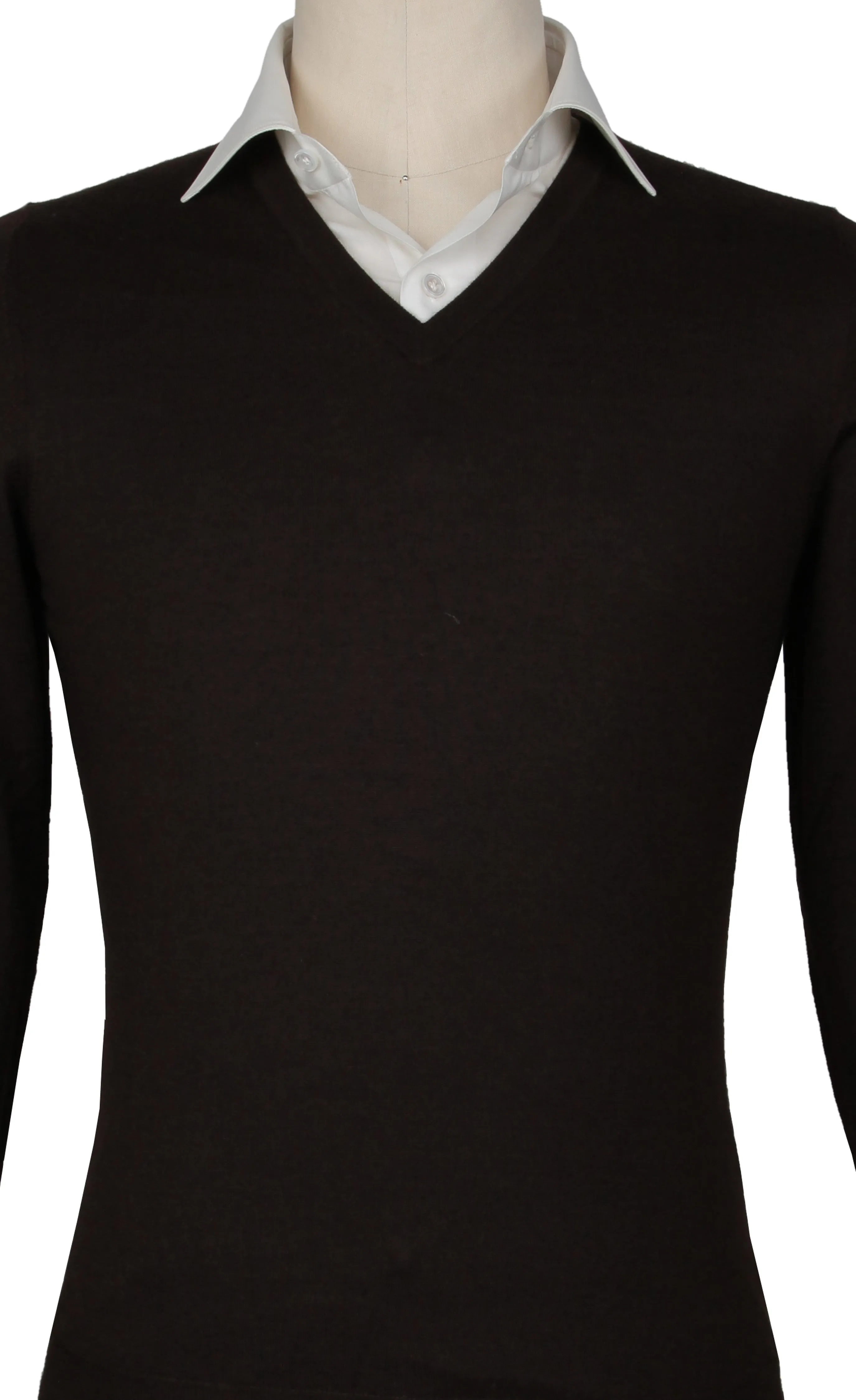 Svevo Parma Dark Brown V-Neck Sweater
