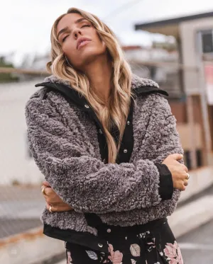 Swiss Alps Grey Shearling Jacket // LAST ONE