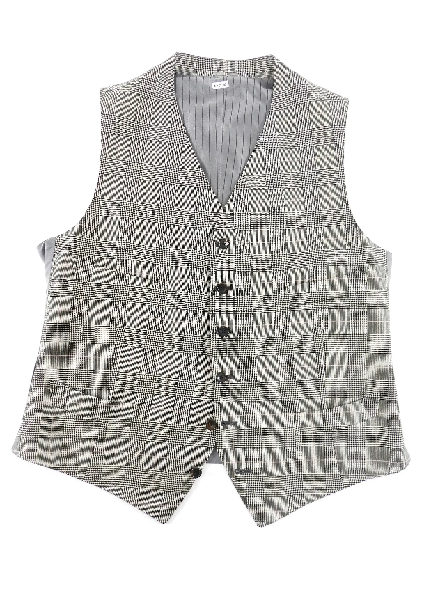 Tom Ford 3 Piece Grey White and Black Check Suit - 42