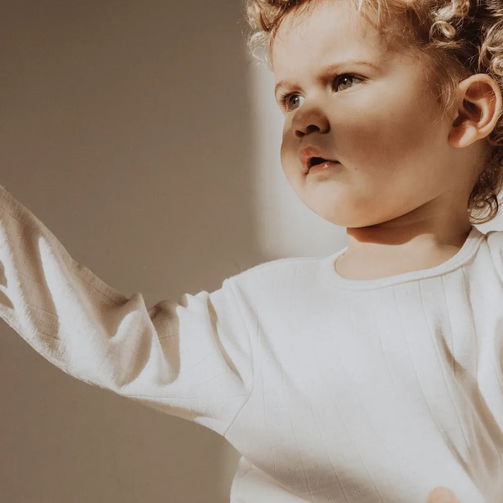 Tothemoon ☾ - Shirt - Long sleeve - Curled ends - Wool & silk - Pointelle - Slim fit