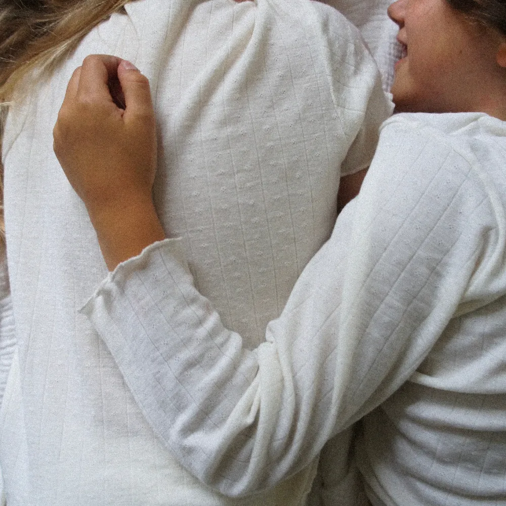 Tothemoon ☾ - Shirt - Long sleeve - Curled ends - Wool & silk - Pointelle - Slim fit