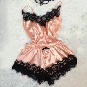 Tube top ice silk pajamas women's jumpsuit