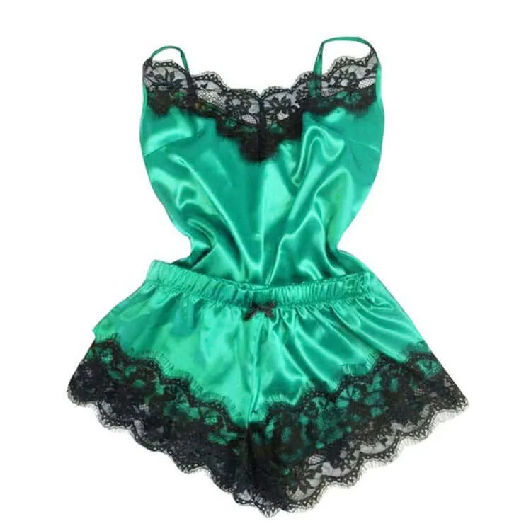 Tube top ice silk pajamas women's jumpsuit