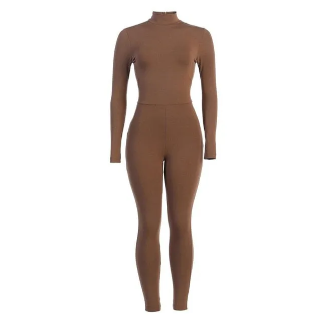 Turtleneck Long Sleeve Jumpsuit
