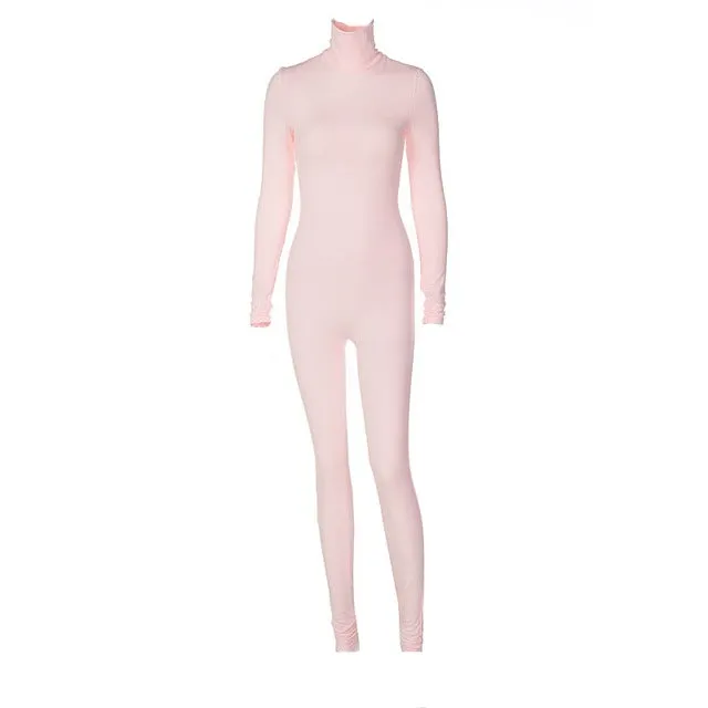 Turtleneck Long Sleeve Jumpsuit