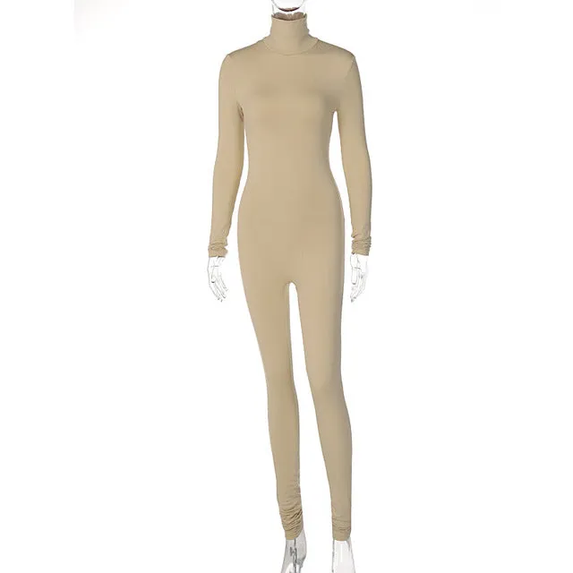 Turtleneck Long Sleeve Jumpsuit